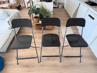 3 Taburetes plegables Ikea Franklin