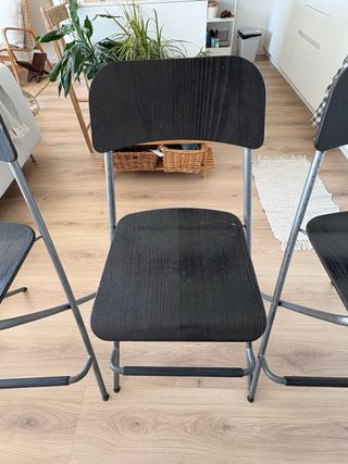 3 Taburetes plegables Ikea Franklin
