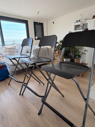 3 Taburetes plegables Ikea Franklin