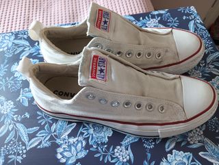 Zapatillas Converse beige sin cordones