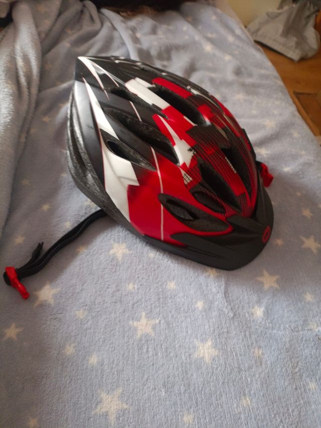Casco bici Cross fire colo rojo-negro