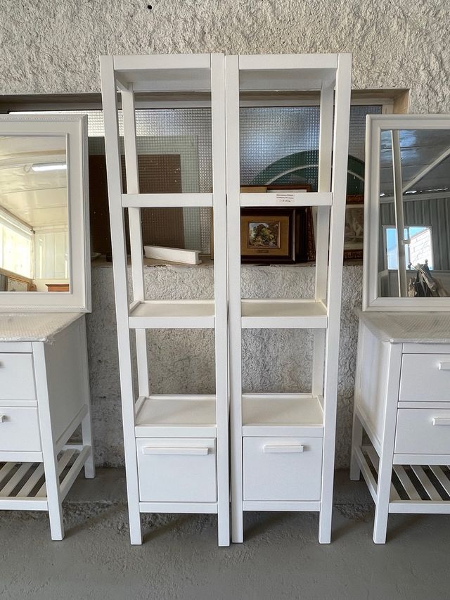 2 Estanterías baño - Blancas