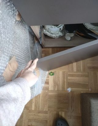 Vitrina Besta Ikea - roble tinte blanco/marrón
