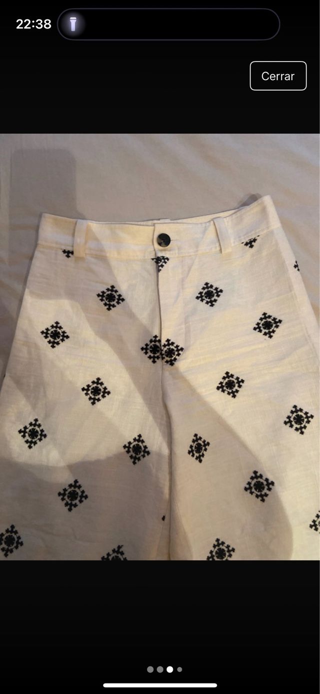 Pantalones Zara blancos étnicos