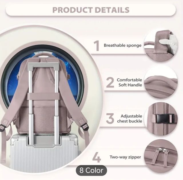 Mochila de Viaje Rosa