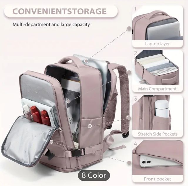 Mochila de Viaje Rosa