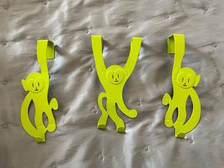 3 Percheros simios - Colgadores puerta