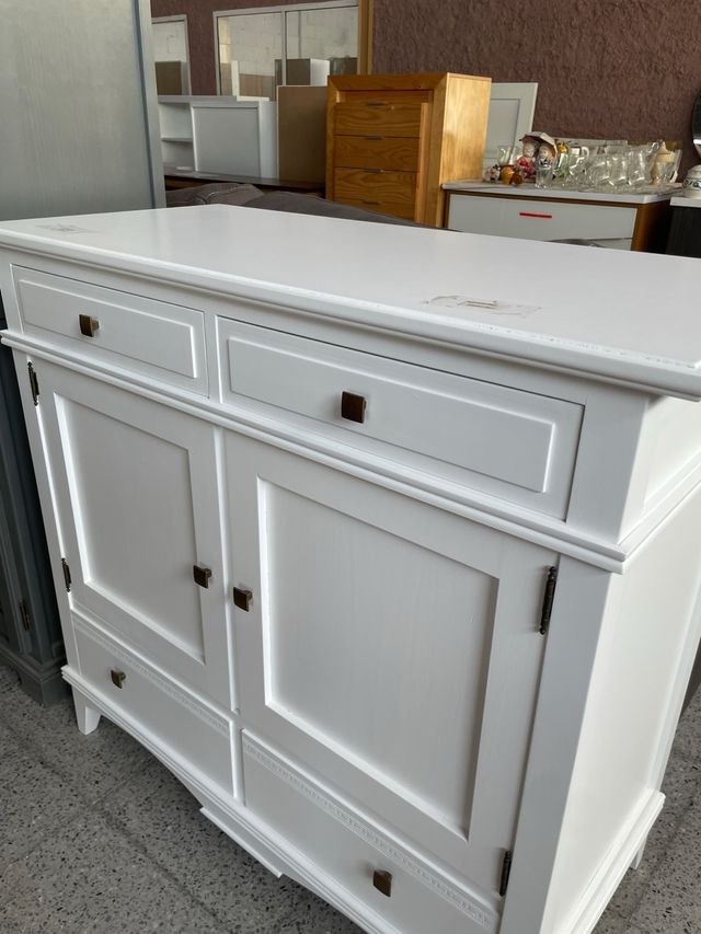 Mueble madera blanco - 2 cajones