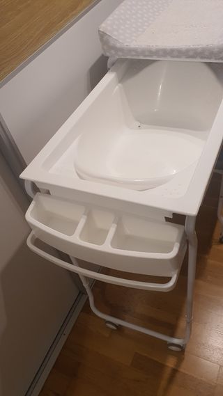 Bañera cambiador plegable