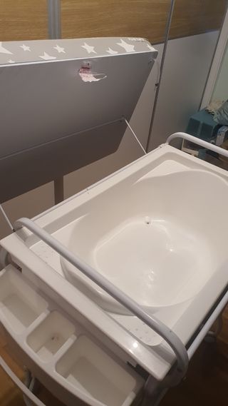 Bañera cambiador plegable