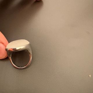 Anello Breil ovale bianco argento