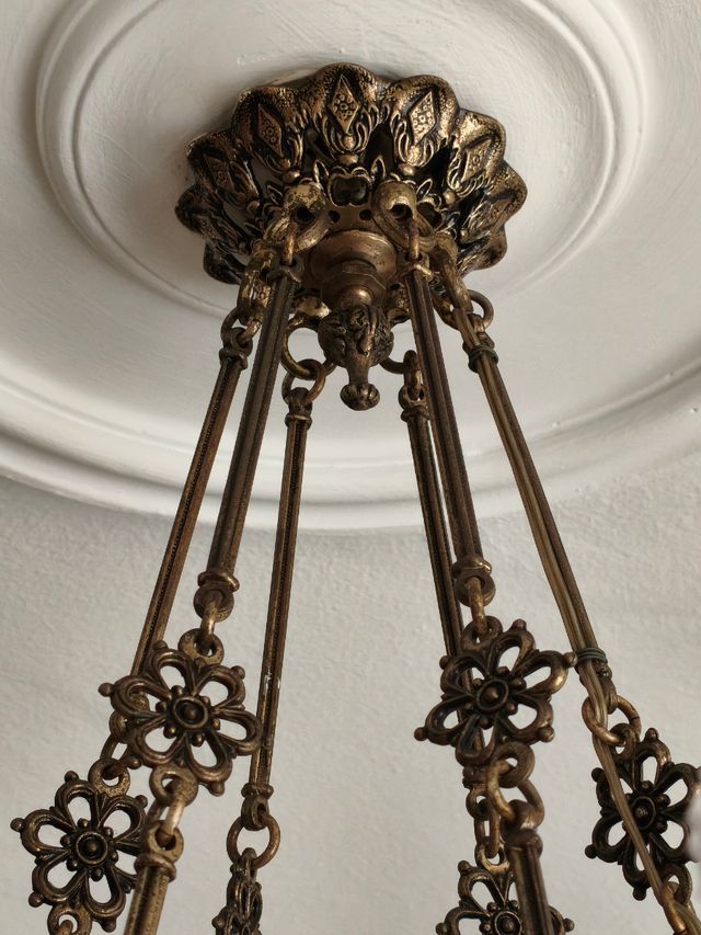 Araña techo vintage 6 luces