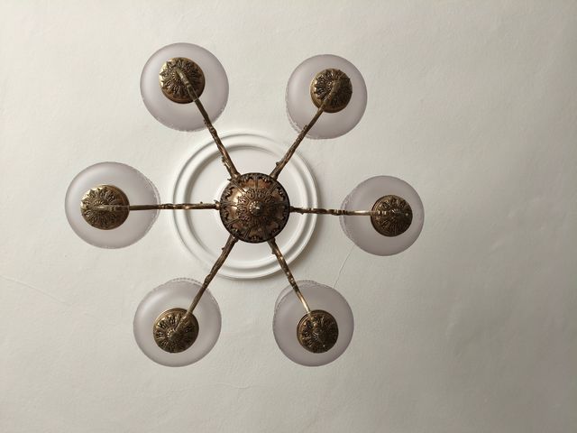 Araña techo vintage 6 luces