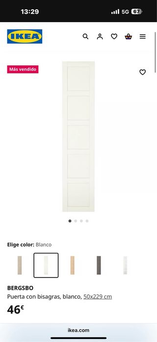 Dos Puertas BERGSBO Ikea 50x229cm