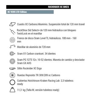 Rockrider XC920S LTD - Talla M