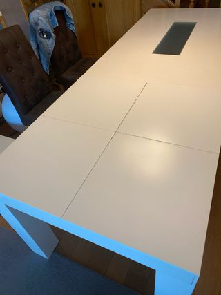 Tavolo da pranzo allungabile bianco per 10 persone