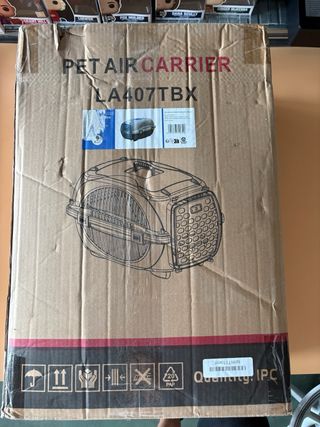 Transportín Mascotas Pequeñas Azul Gris