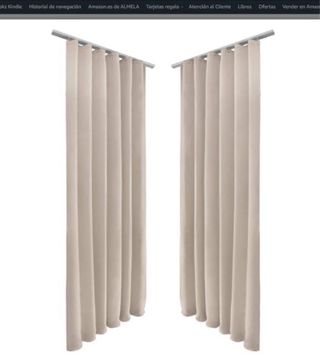 Cortinas Beige - 6 Unidades