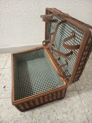 Cesto mimbre vintage picnic