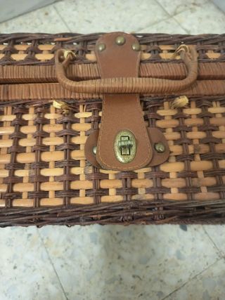 Cesto mimbre vintage picnic