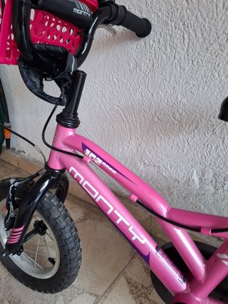 Bicicleta infantil Monty nano 102 con ruedines