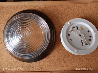 Lampara cúpula cristal bronce