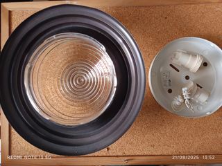 Lampara cúpula cristal bronce