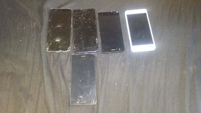 5 móviles - pantalla rota