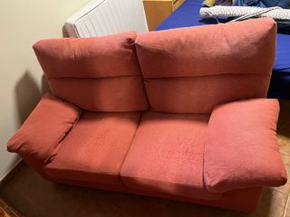 Sofá rojo 2 plazas - Tejido