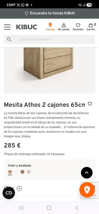 REBAJAS!!! Mesitas Kibuc beige - 2 uds.