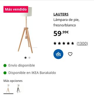 Lampara trípode Ikea - pie beige
