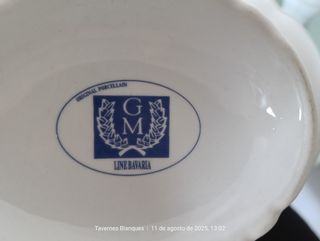 Juego café porcelana blanco-oro