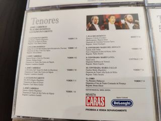 6 CDs - Tenores (Pavarotti / Plácido / Carreras)