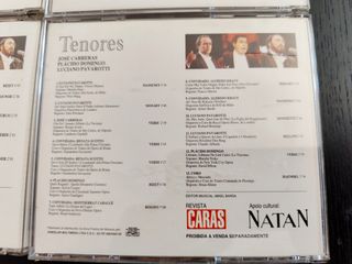 6 CDs - Tenores (Pavarotti / Plácido / Carreras)