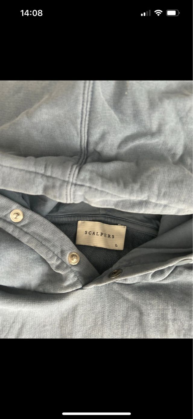 Sudadera azul capucha