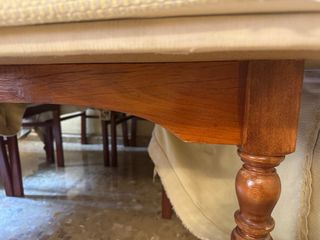 Mesa camilla madera 150x150cm y 6 sillas