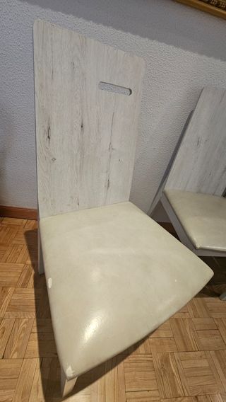 4 Sillas Comedor Gris Claro