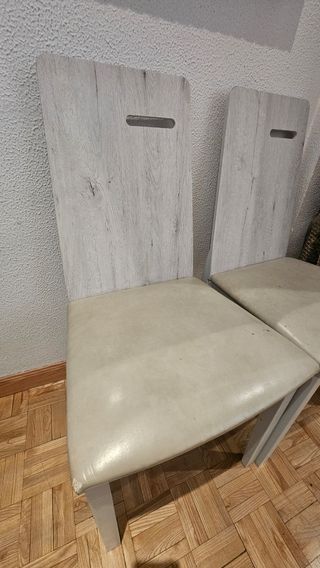 4 Sillas Comedor Gris Claro