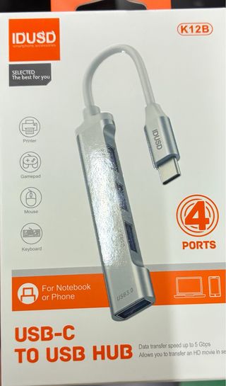 Hub USB-C IDUSD 4 puertos