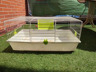 Jaula conejos - Verde y Blanca