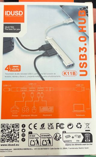 Hub USB 3.0 IDUSD - 4 puertos