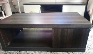 Mesa centro madera oscura