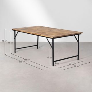 Mesa plegable rectangular 200x100cm