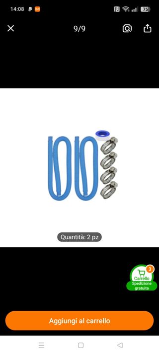 Tubi piscina 32mm - 2pz