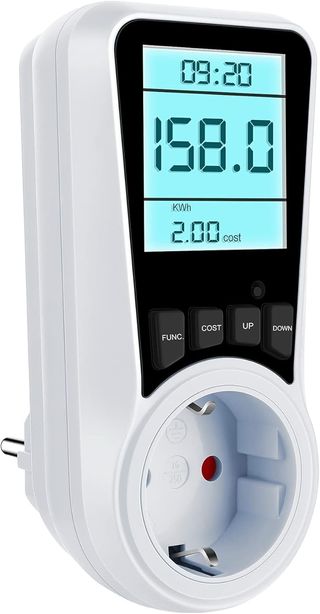 Medidor consumo eléctrico con pantalla LCD