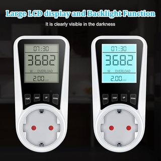 Medidor consumo eléctrico con pantalla LCD