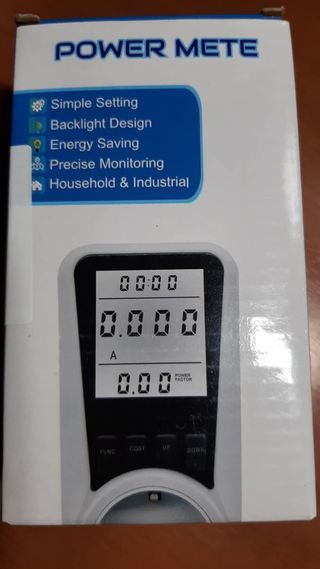 Medidor consumo eléctrico con pantalla LCD