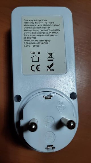 Medidor consumo eléctrico con pantalla LCD