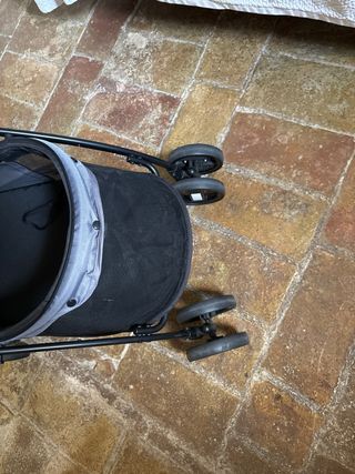 Carrito transporte mascotas gris