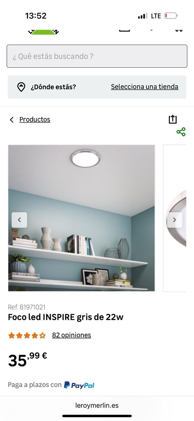 Foco LED Inspire - Leroy Merlin 30cm